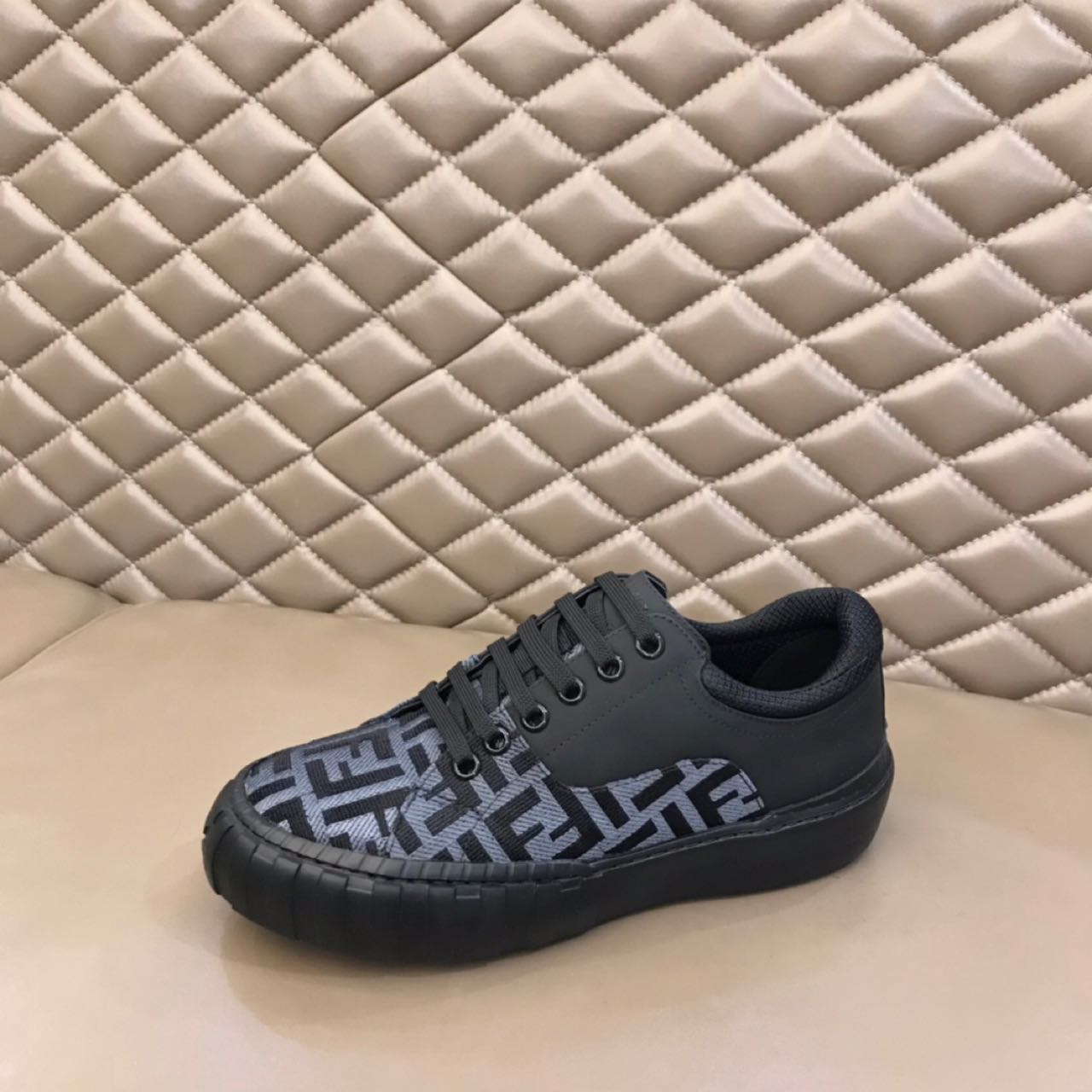 Fendi Force Black fabric low-Tops Sneakers - PerfectKickZ