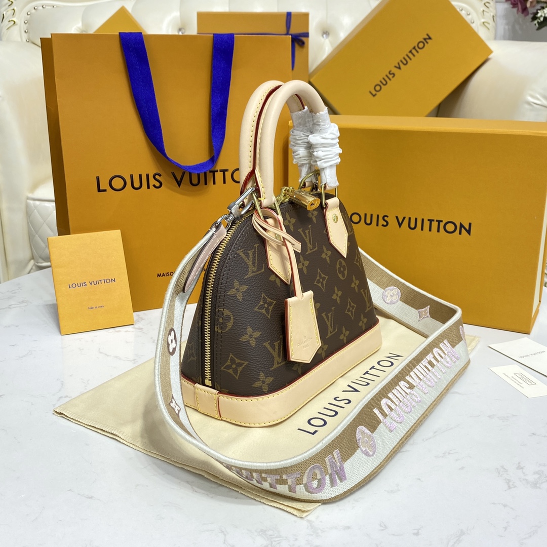 Louis Vuitton Alma BB Monogram Canvas Handbag (23.5-17.5-11.5cm)     M53152 - PerfectKickZ