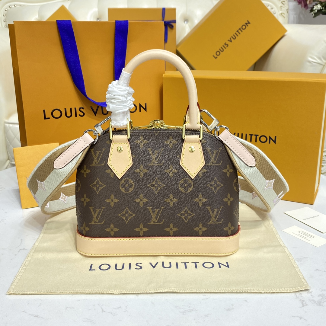 Louis Vuitton Alma BB Monogram Canvas Handbag (23.5-17.5-11.5cm)     M53152 - PerfectKickZ