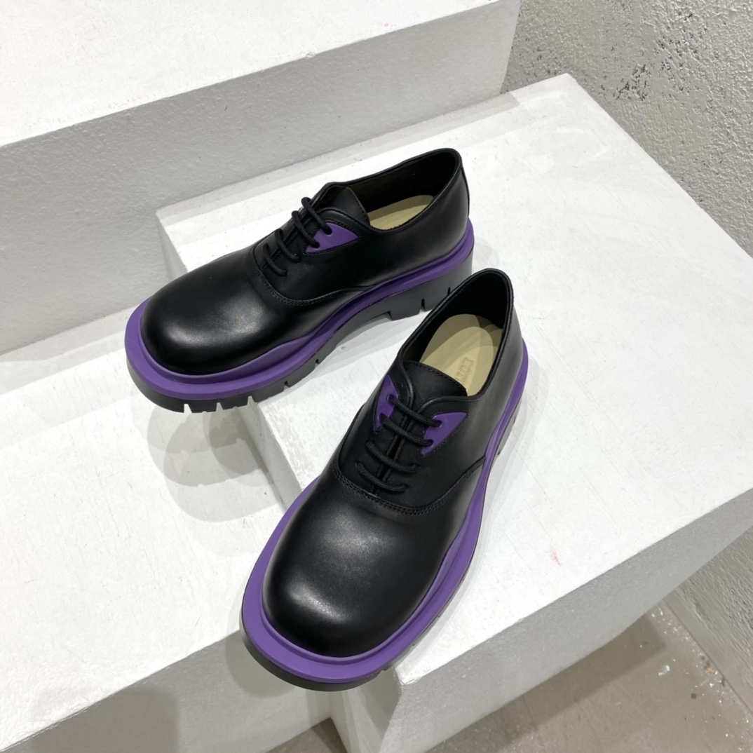Bottega Veneta Vegetally-Tanned Leather Lace-Up Shoes - PerfectKickZ