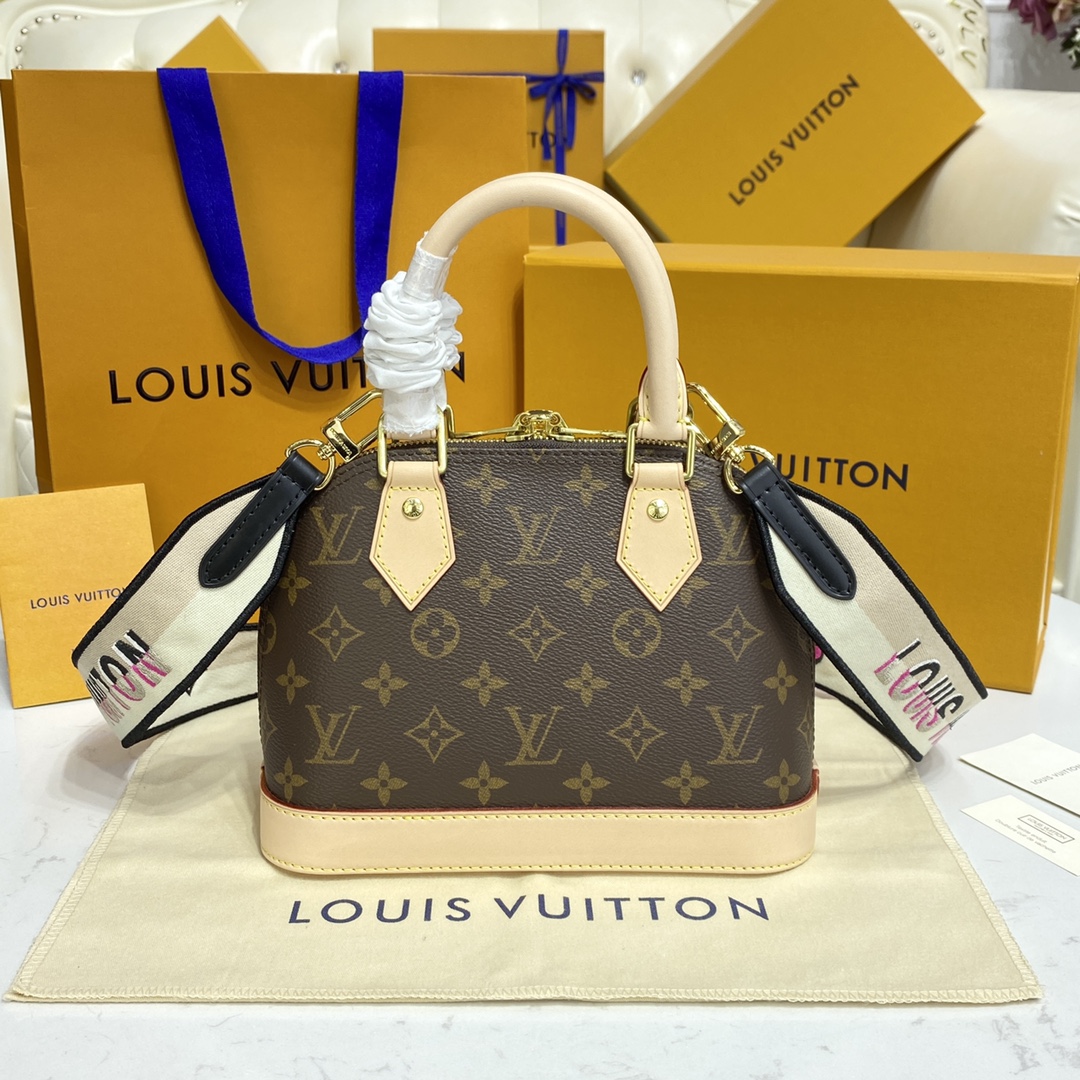 Louis Vuitton Alma BB Monogram Canvas Handbag (23.5-17.5-11.5cm)     M53152 - PerfectKickZ