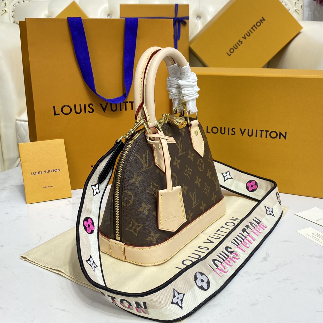 Louis Vuitton Alma BB Monogram Canvas Handbag (23.5-17.5-11.5cm)     M53152 - PerfectKickZ