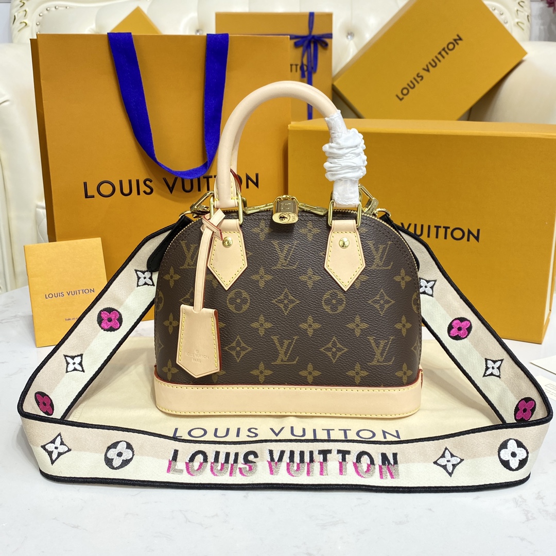 Louis Vuitton Alma BB Monogram Canvas Handbag (23.5-17.5-11.5cm)     M53152 - PerfectKickZ