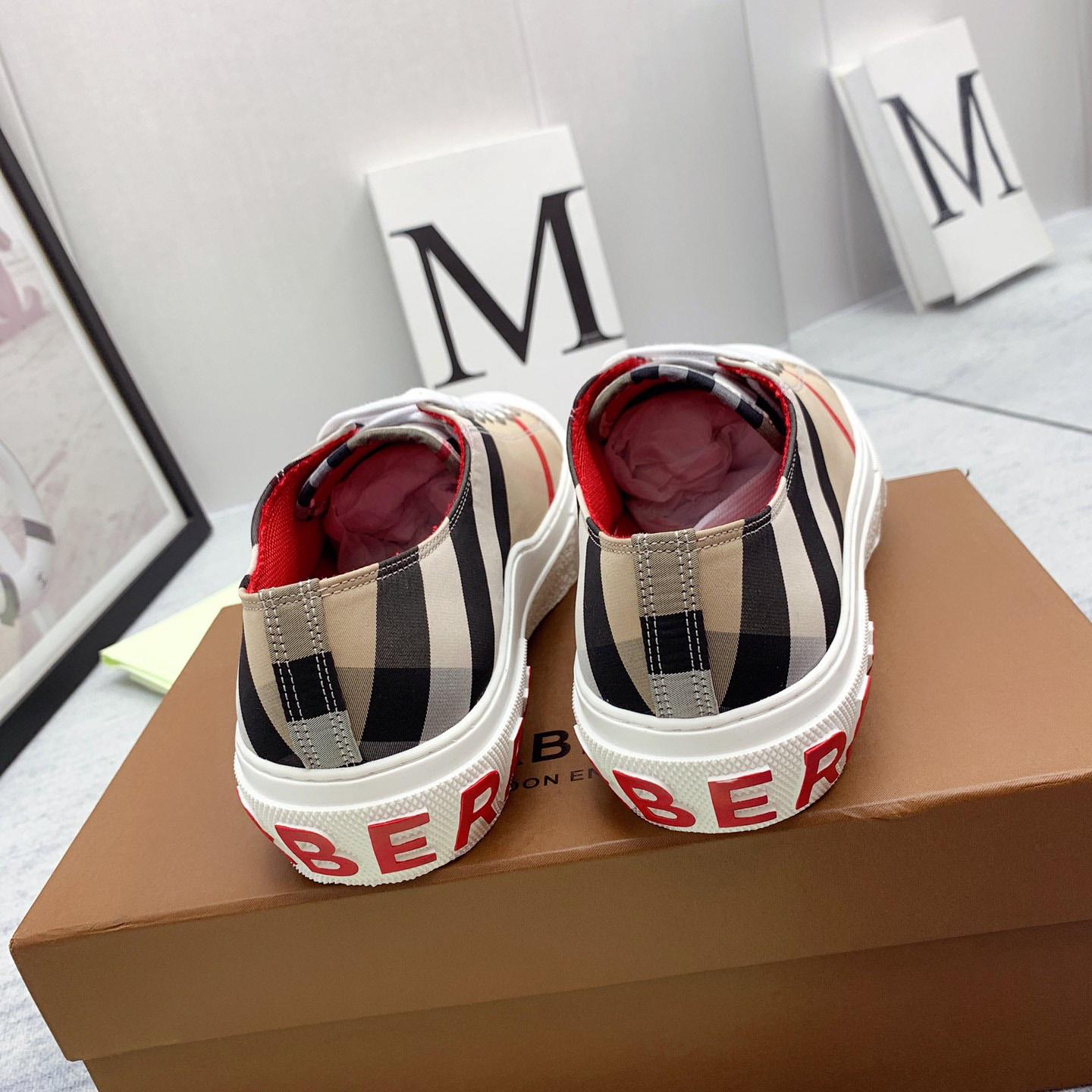 Burberry Check Cotton Sneakers - PerfectKickZ