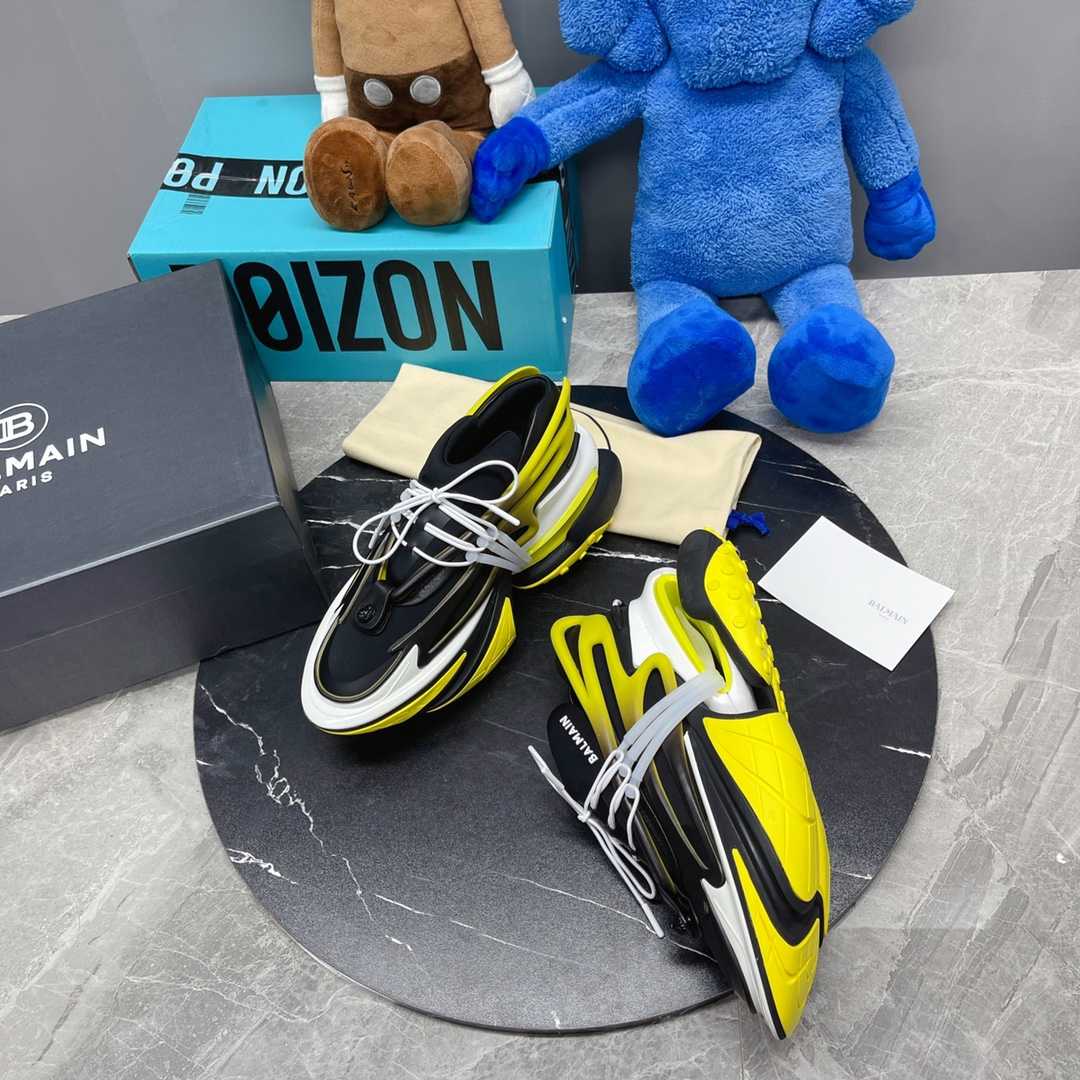 Balmain Unicorn Low-Top Trainers In Neoprene And Leather - PerfectKickZ