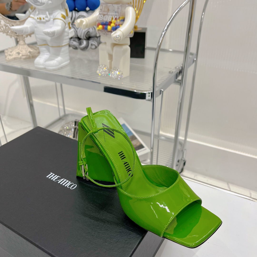 The Attico ''Piper'' Neon Emerald Sandal - PerfectKickZ