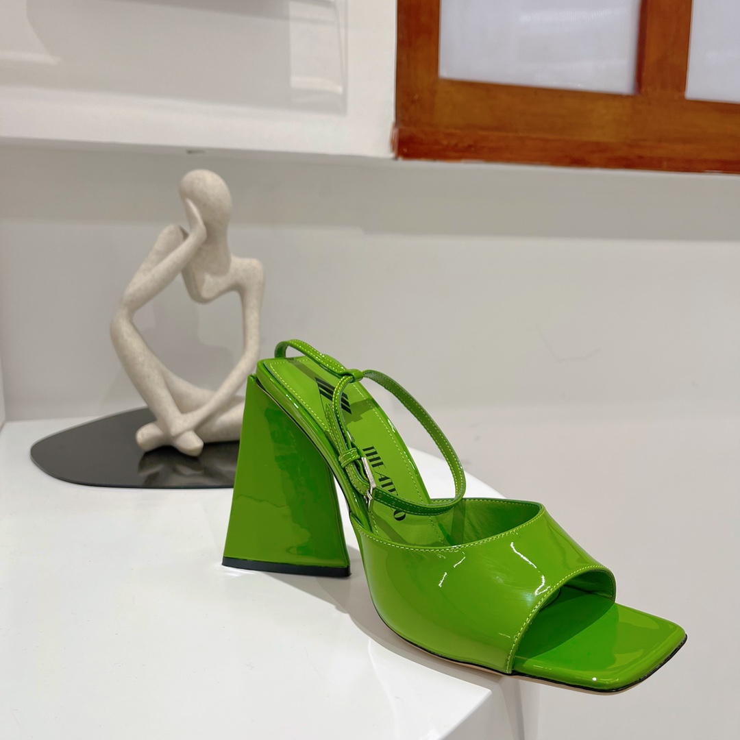 The Attico ''Piper'' Neon Emerald Sandal - PerfectKickZ