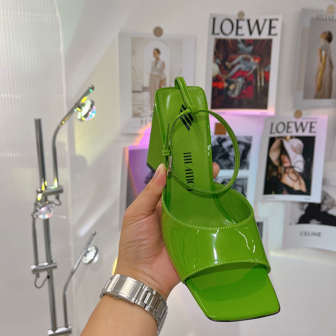 The Attico ''Piper'' Neon Emerald Sandal - PerfectKickZ