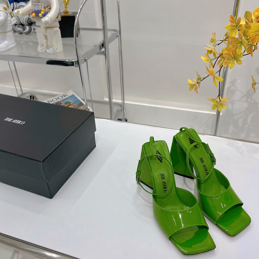 The Attico ''Piper'' Neon Emerald Sandal - PerfectKickZ
