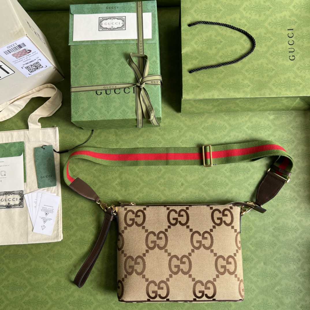 Gucci Jumbo GG Messenger Bag(31-24.5-5cm) - PerfectKickZ