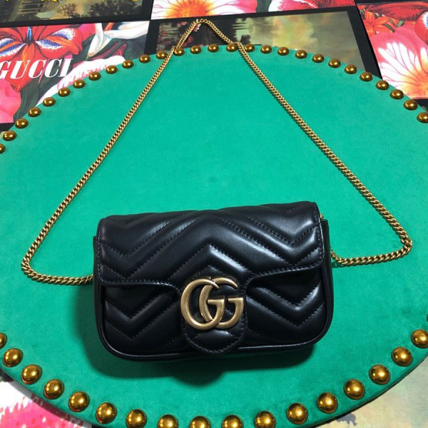 Gucci GG Marmont Matelassé Lather Super Mini Bag(16.5-10.2-5.1cm) - PerfectKickZ