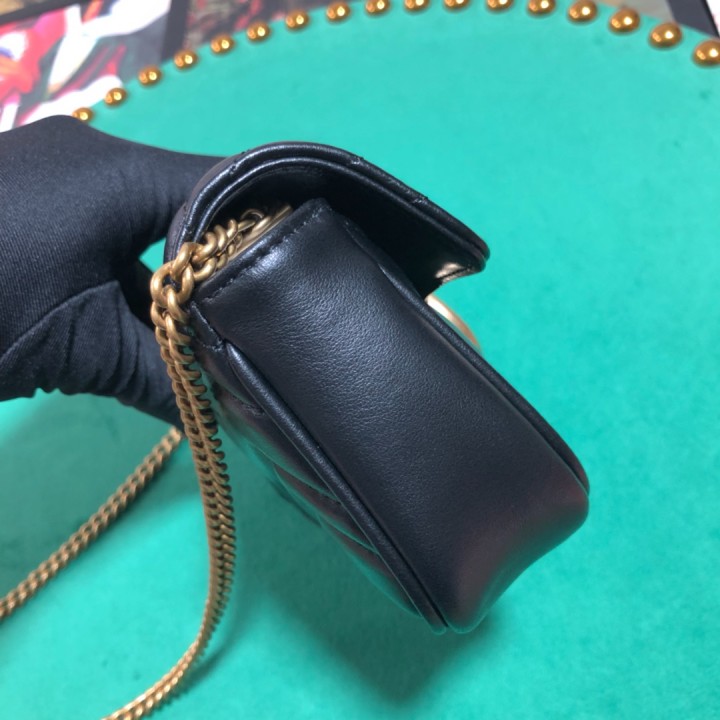 Gucci GG Marmont Matelassé Lather Super Mini Bag(16.5-10.2-5.1cm) - PerfectKickZ