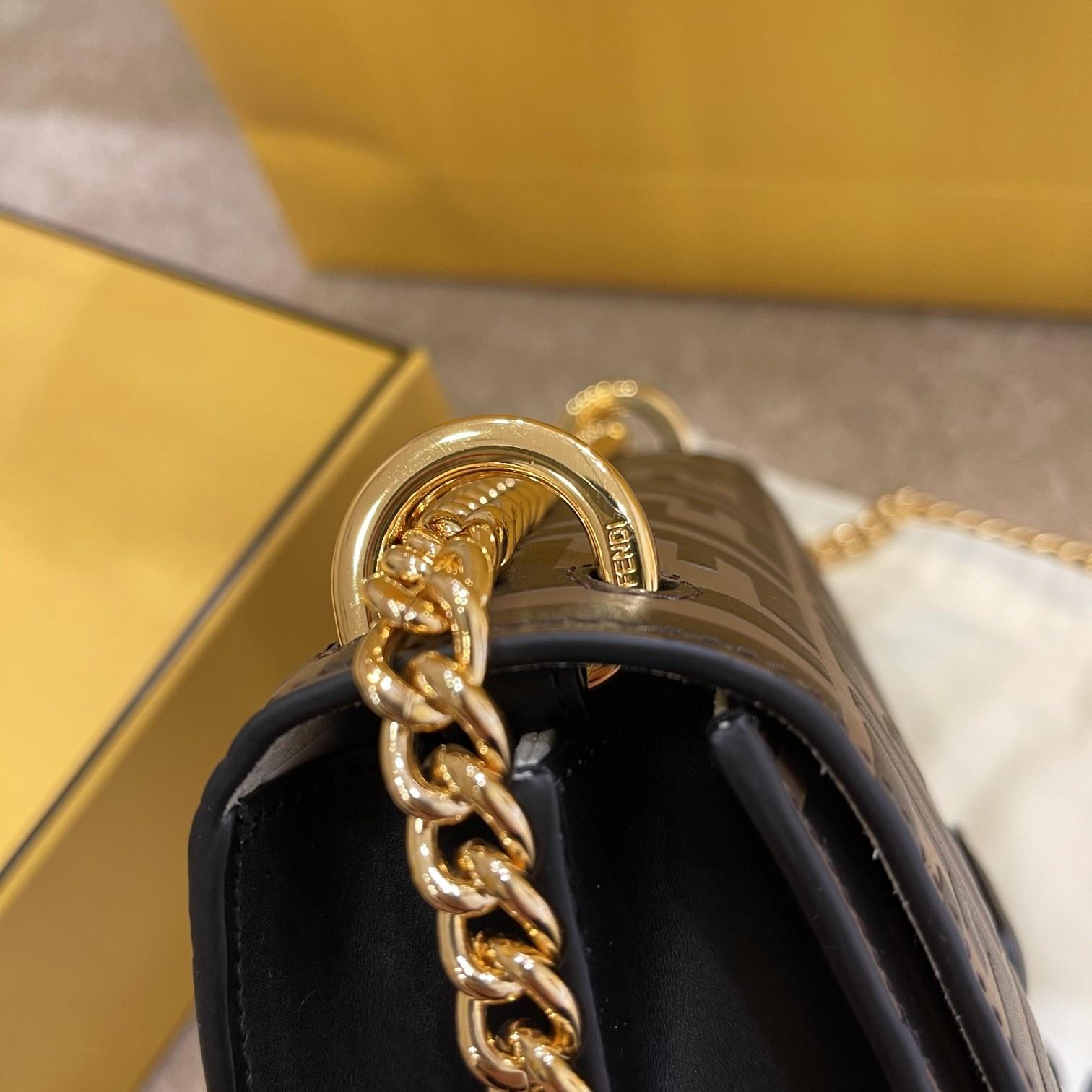 Fendi Kan U Small Brown Leather Mini-Bag(19-13-9cm) - PerfectKickZ