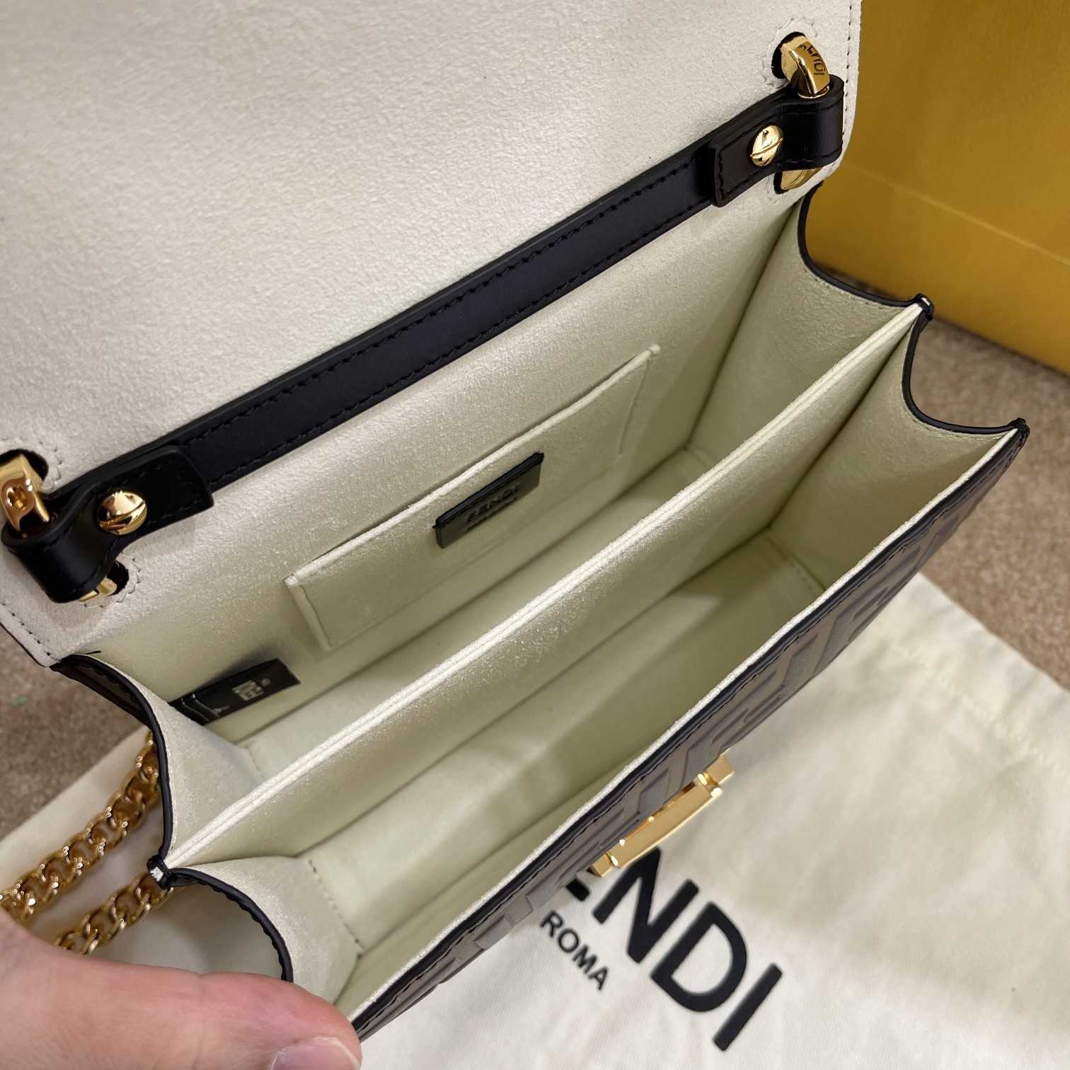 Fendi Kan U Small Brown Leather Mini-Bag(19-13-9cm) - PerfectKickZ