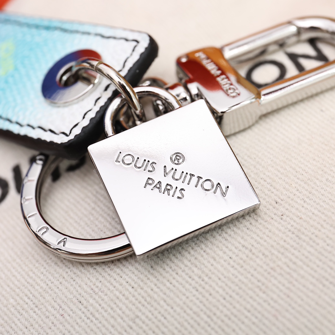 Louis Vuitton Damier Stripes Tab Bag Charm And Key Holder    M00735 - PerfectKickZ
