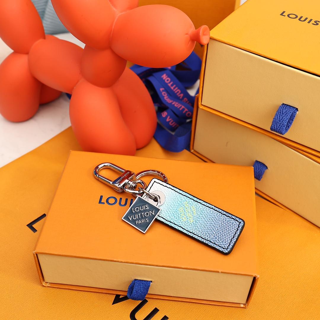 Louis Vuitton Damier Stripes Tab Bag Charm And Key Holder    M00735 - PerfectKickZ
