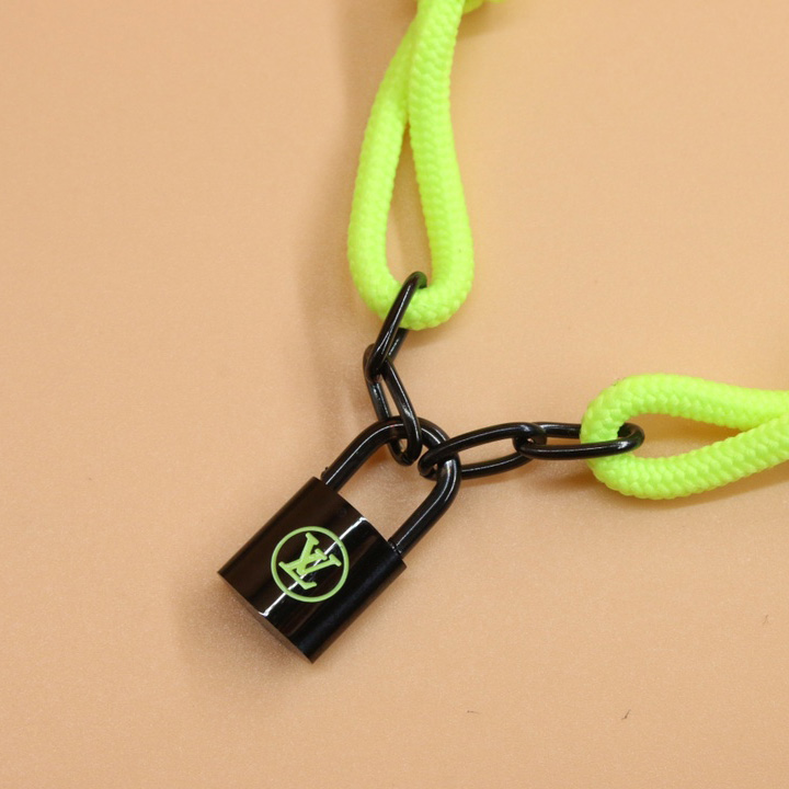 Louis Vuitton Silver Lockit X Virgil Abloh Bracelet, Black Titanium     Q05268 - PerfectKickZ
