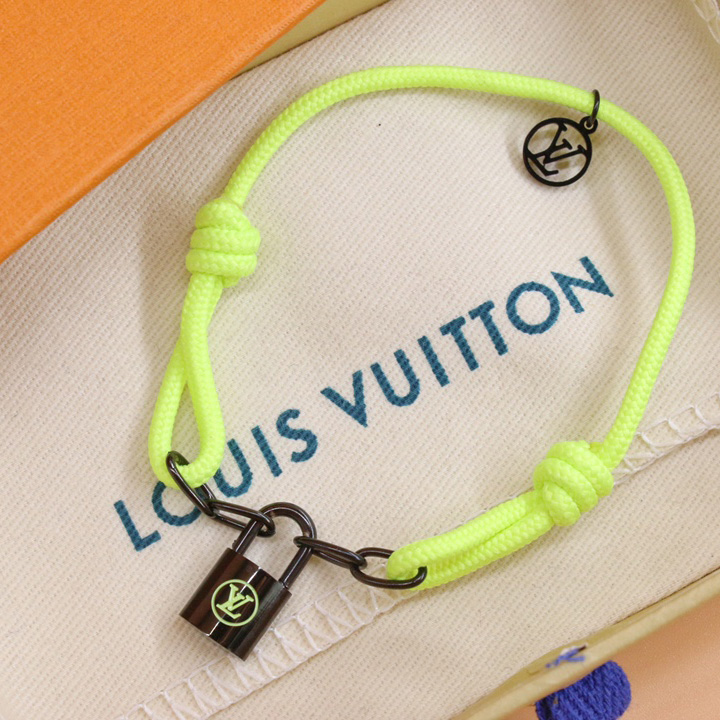Louis Vuitton Silver Lockit X Virgil Abloh Bracelet, Black Titanium     Q05268 - PerfectKickZ