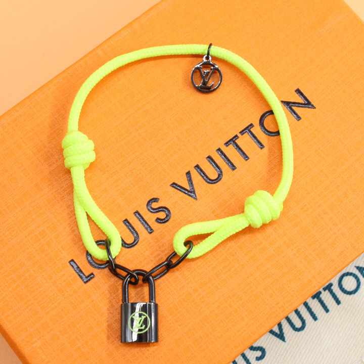 Louis Vuitton Silver Lockit X Virgil Abloh Bracelet, Black Titanium     Q05268 - PerfectKickZ