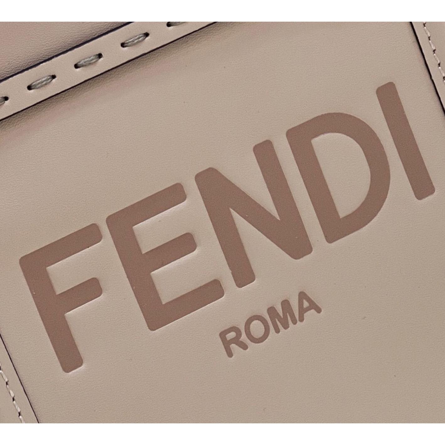 Fendi Mini Sunshine Shopper Bag In Pale Pink Leather(13-18-6.5CM) - PerfectKickZ