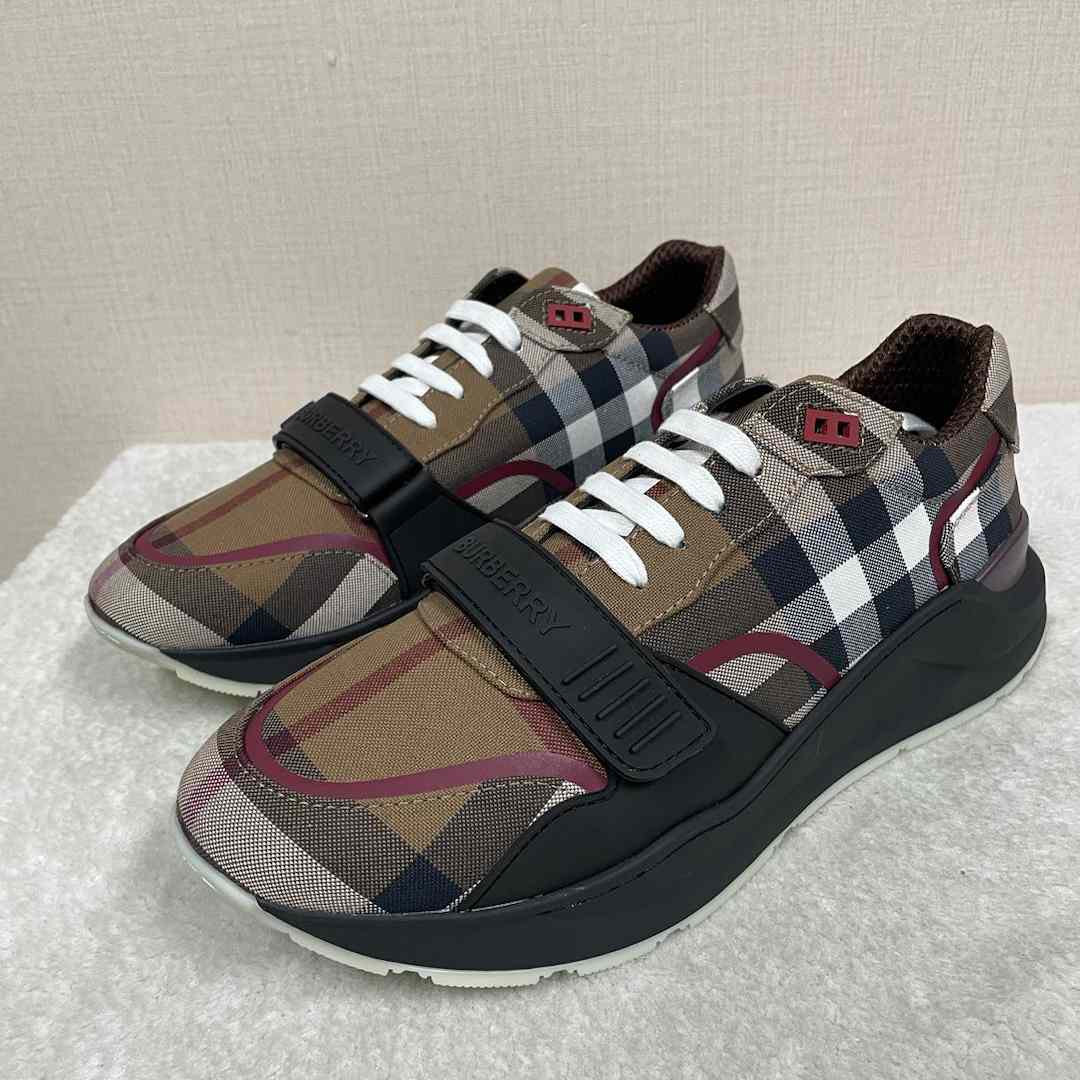 Burberry Check Cotton Sneakers - PerfectKickZ
