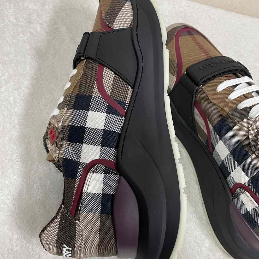 Burberry Check Cotton Sneakers - PerfectKickZ