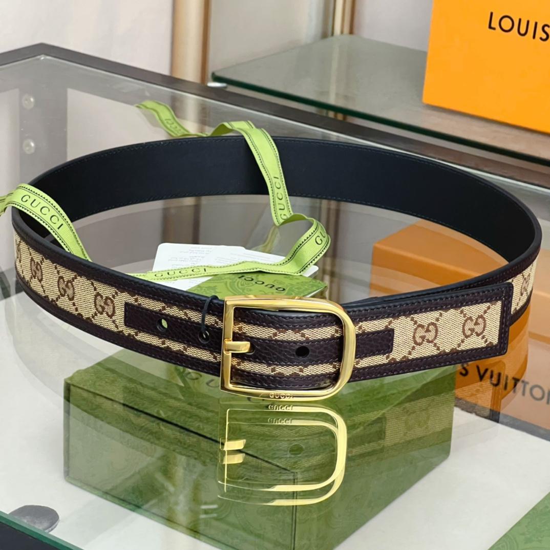 Gucci GG Belt With Square Buckle - PerfectKickZ