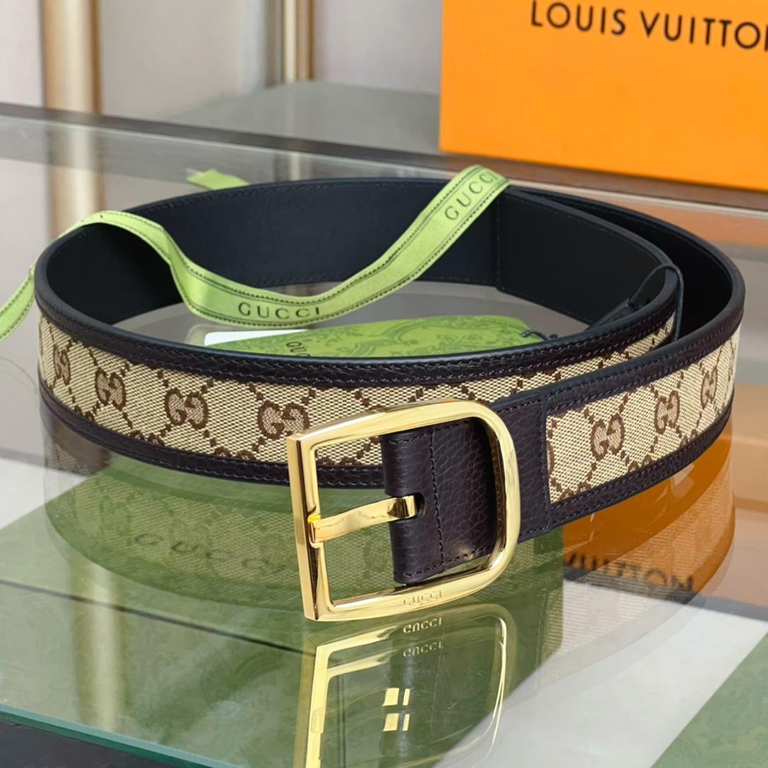 Gucci GG Belt With Square Buckle - PerfectKickZ