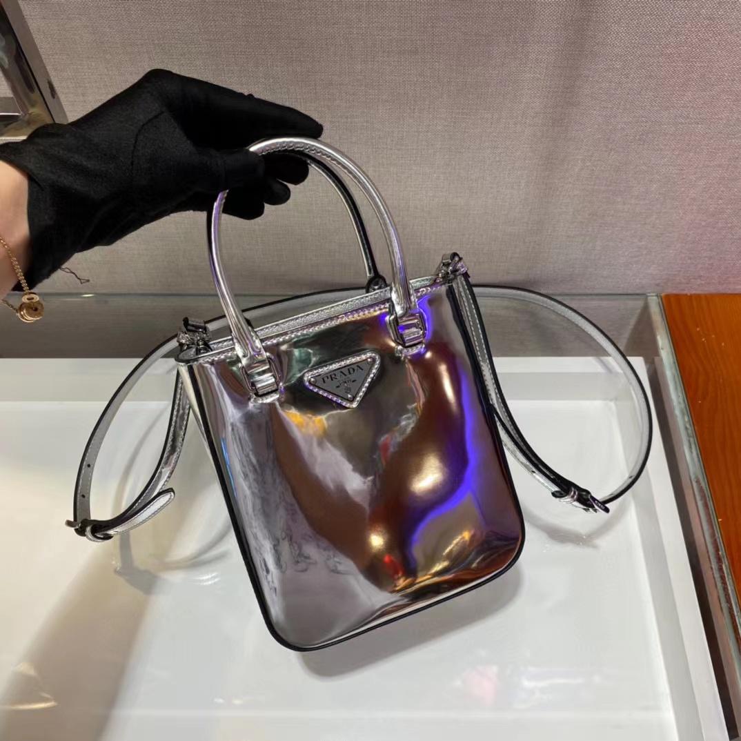 Prada Small Brushed Leather Tote(17.5-15-5cm) - PerfectKickZ