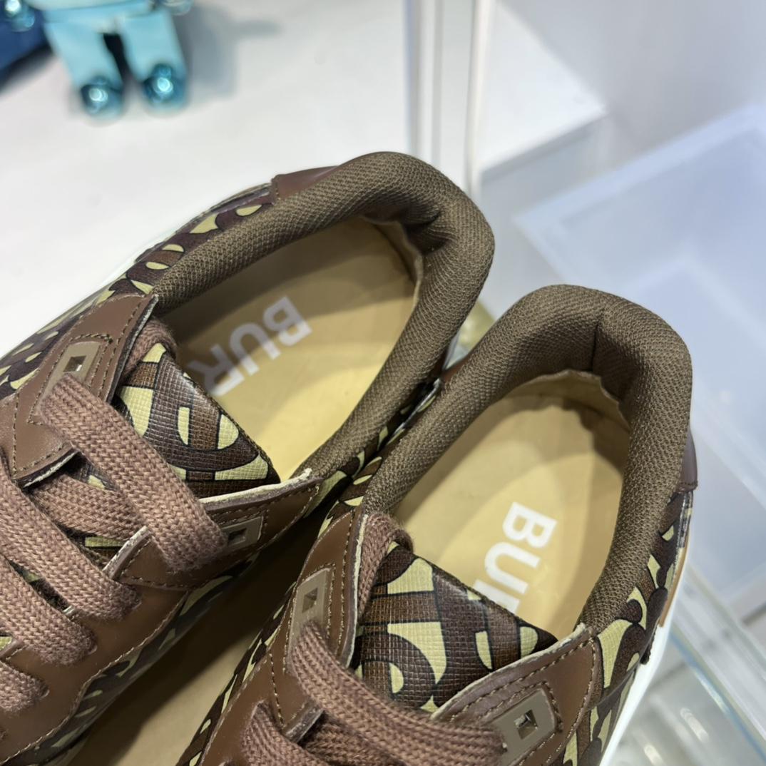 Burberry Monogram Nylon And Leather Sneakers - PerfectKickZ