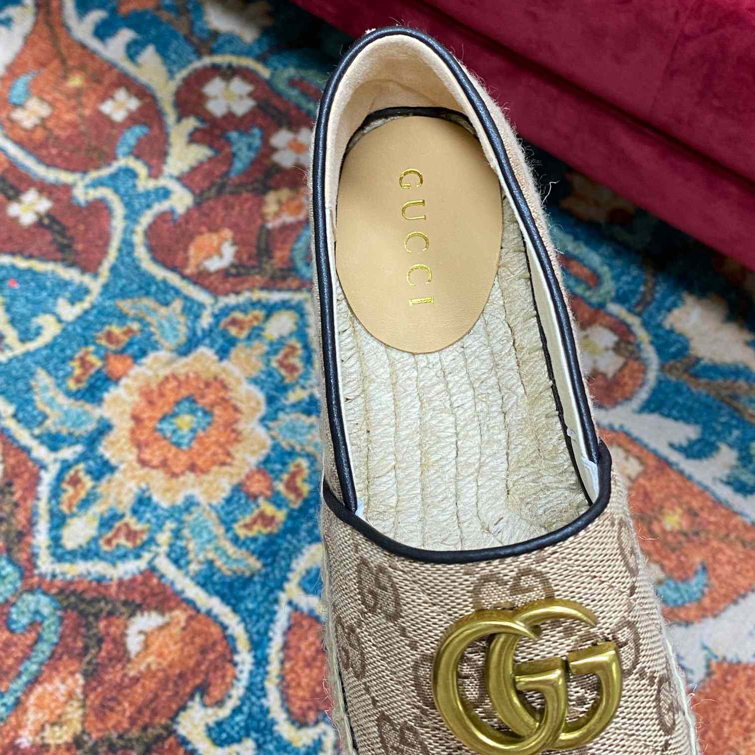 Gucci Women's GG Matelassé Canvas Espadrille - PerfectKickZ