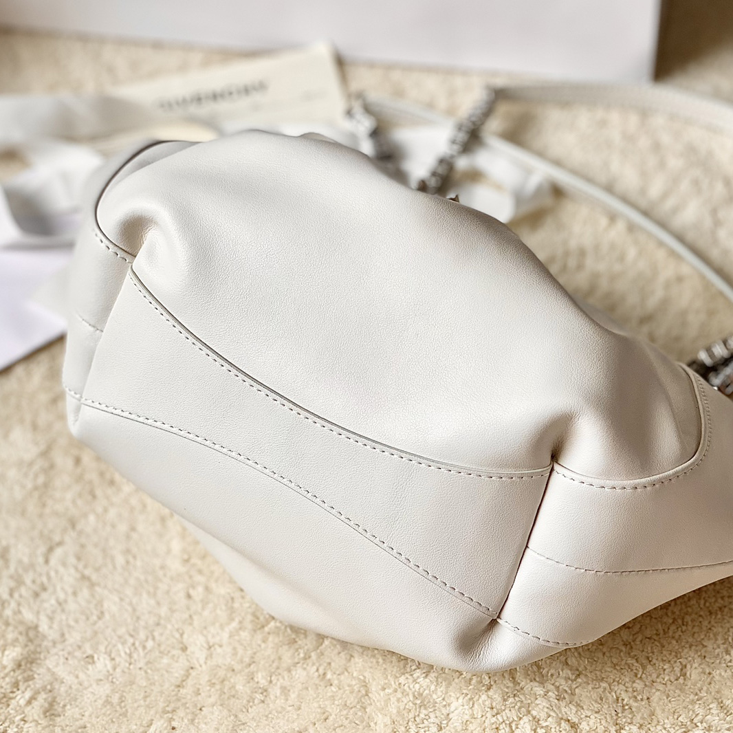 Givenchy Small Kenny Bag In Smooth Leather - Ivory(32-22-17cm) - PerfectKickZ