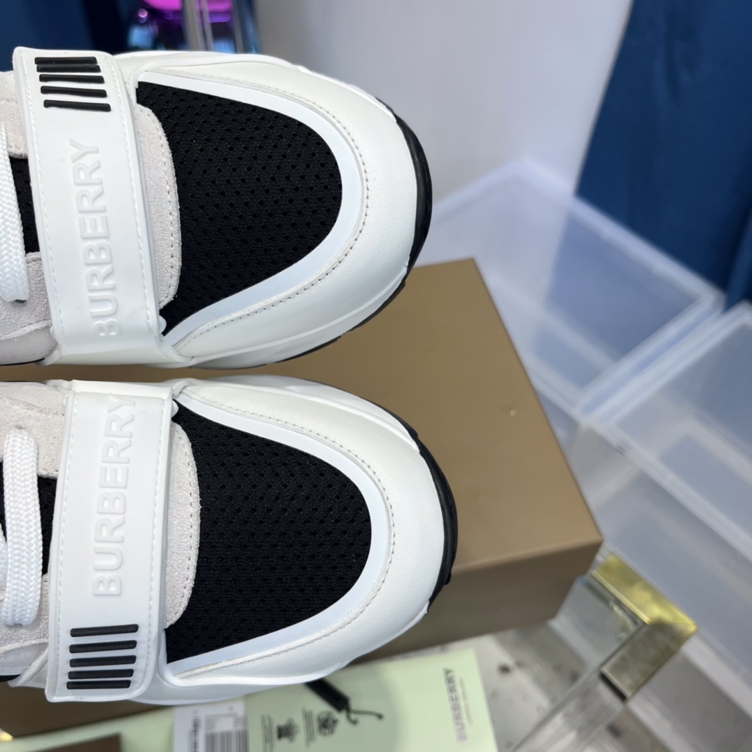 Burberry Mesh, Suede And Vintage Check Cotton Sneakers - PerfectKickZ