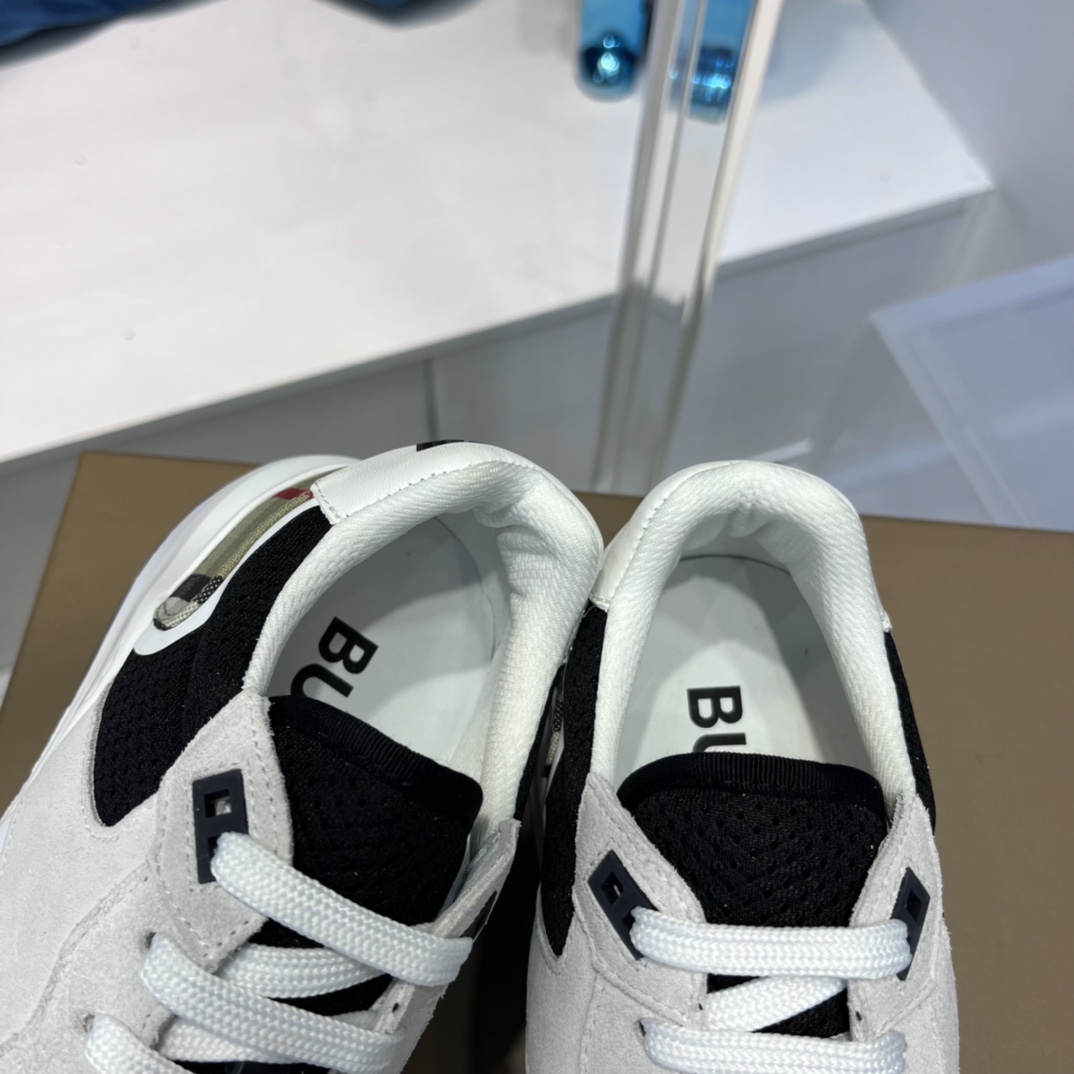 Burberry Mesh, Suede And Vintage Check Cotton Sneakers - PerfectKickZ