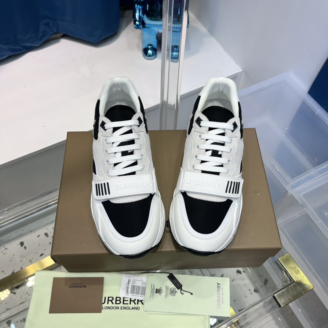 Burberry Mesh, Suede And Vintage Check Cotton Sneakers - PerfectKickZ