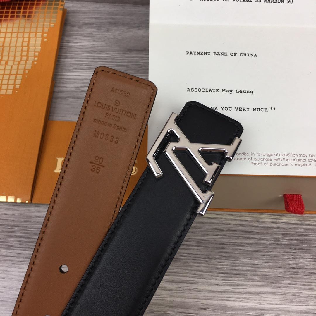 Louis Vuitton  LV Mirror 35MM Reversible Belt - PerfectKickZ