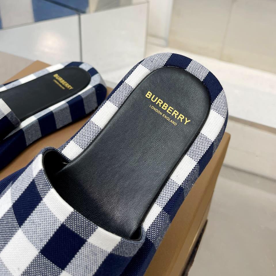 Burberry Check Cotton Slides - PerfectKickZ