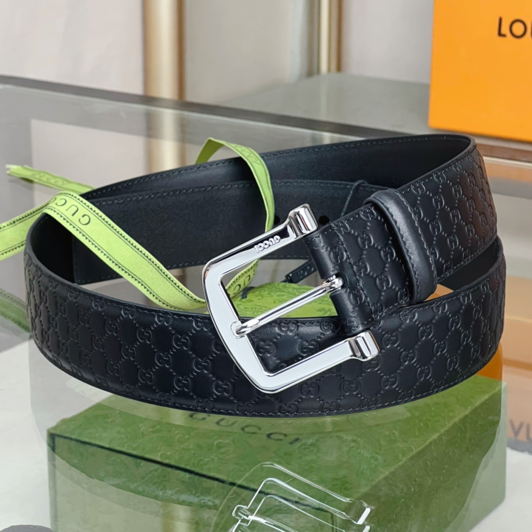Gucci Belt With Square Buckle - PerfectKickZ