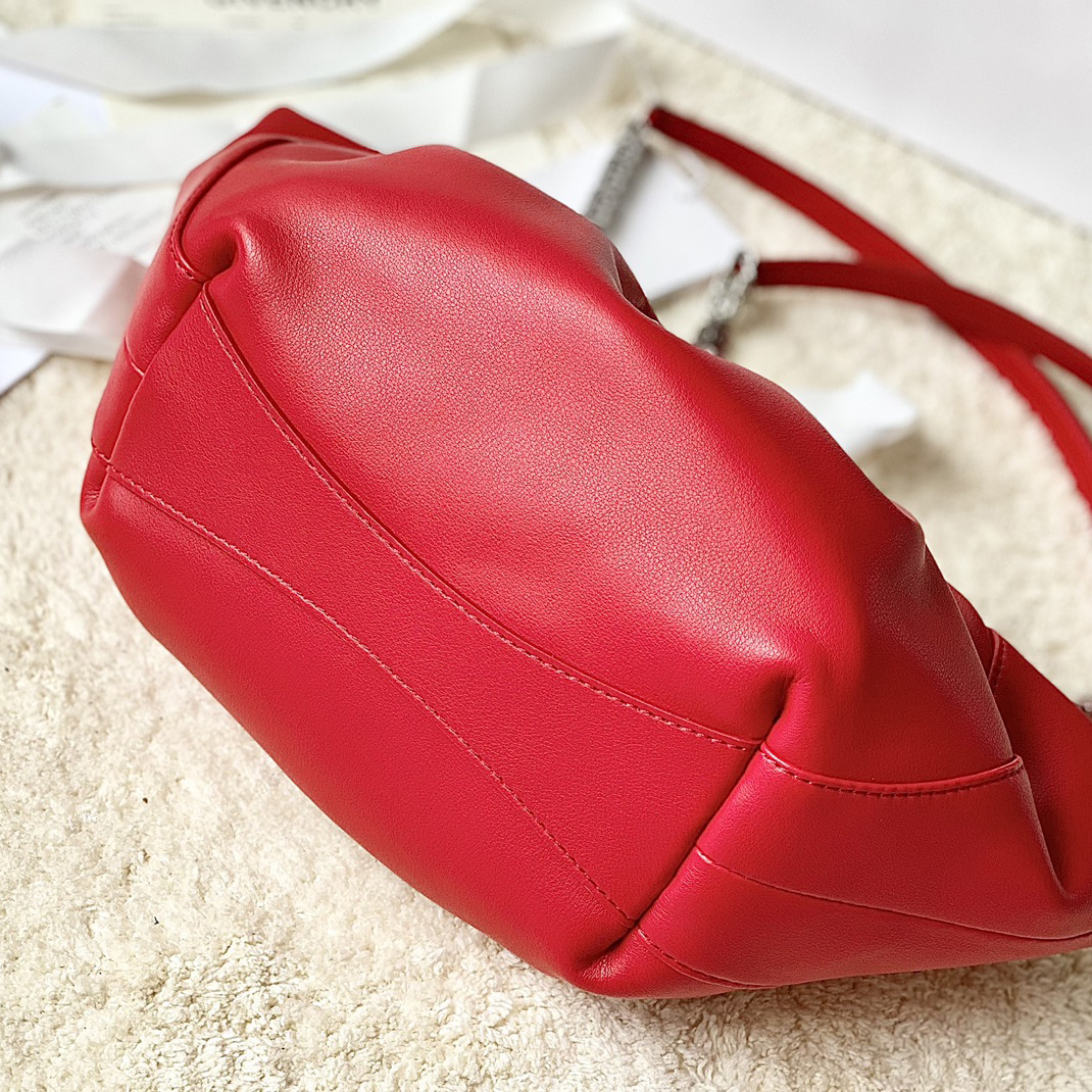 Givenchy Small Kenny Bag In Smooth Leather - Red(32-22-17cm) - PerfectKickZ