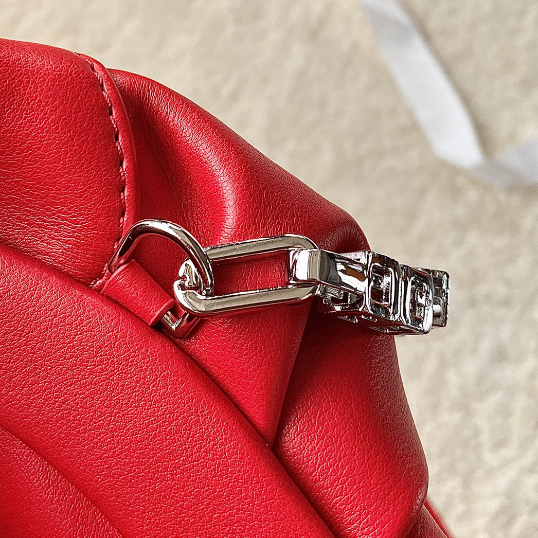 Givenchy Small Kenny Bag In Smooth Leather - Red(32-22-17cm) - PerfectKickZ
