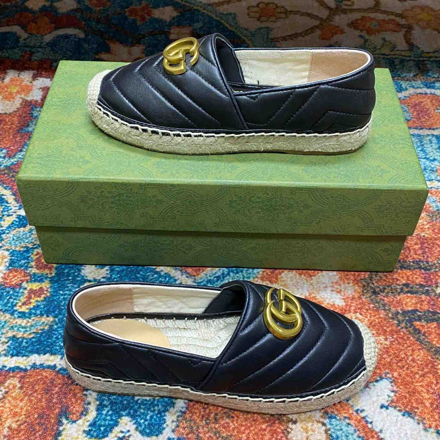 Gucci Leather Espadrille With Double G - PerfectKickZ