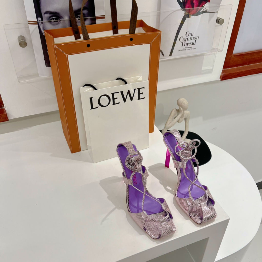 The Attico ''Adele'' Pastel Pink Sandal - PerfectKickZ