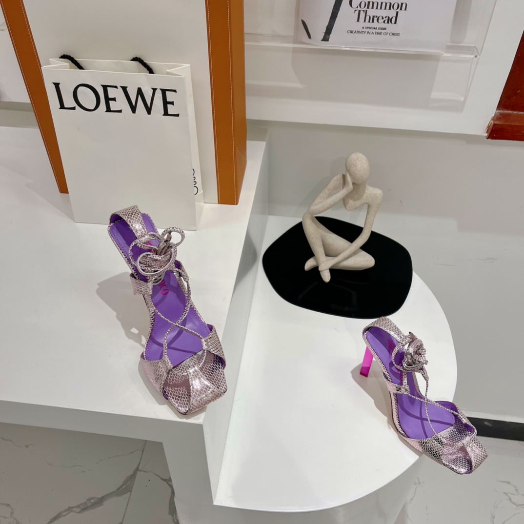 The Attico ''Adele'' Pastel Pink Sandal - PerfectKickZ