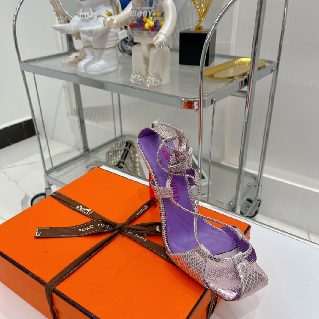 The Attico ''Adele'' Pastel Pink Sandal - PerfectKickZ