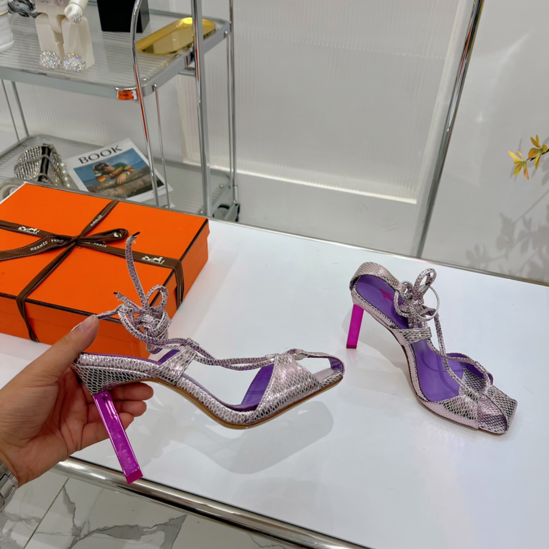 The Attico ''Adele'' Pastel Pink Sandal - PerfectKickZ