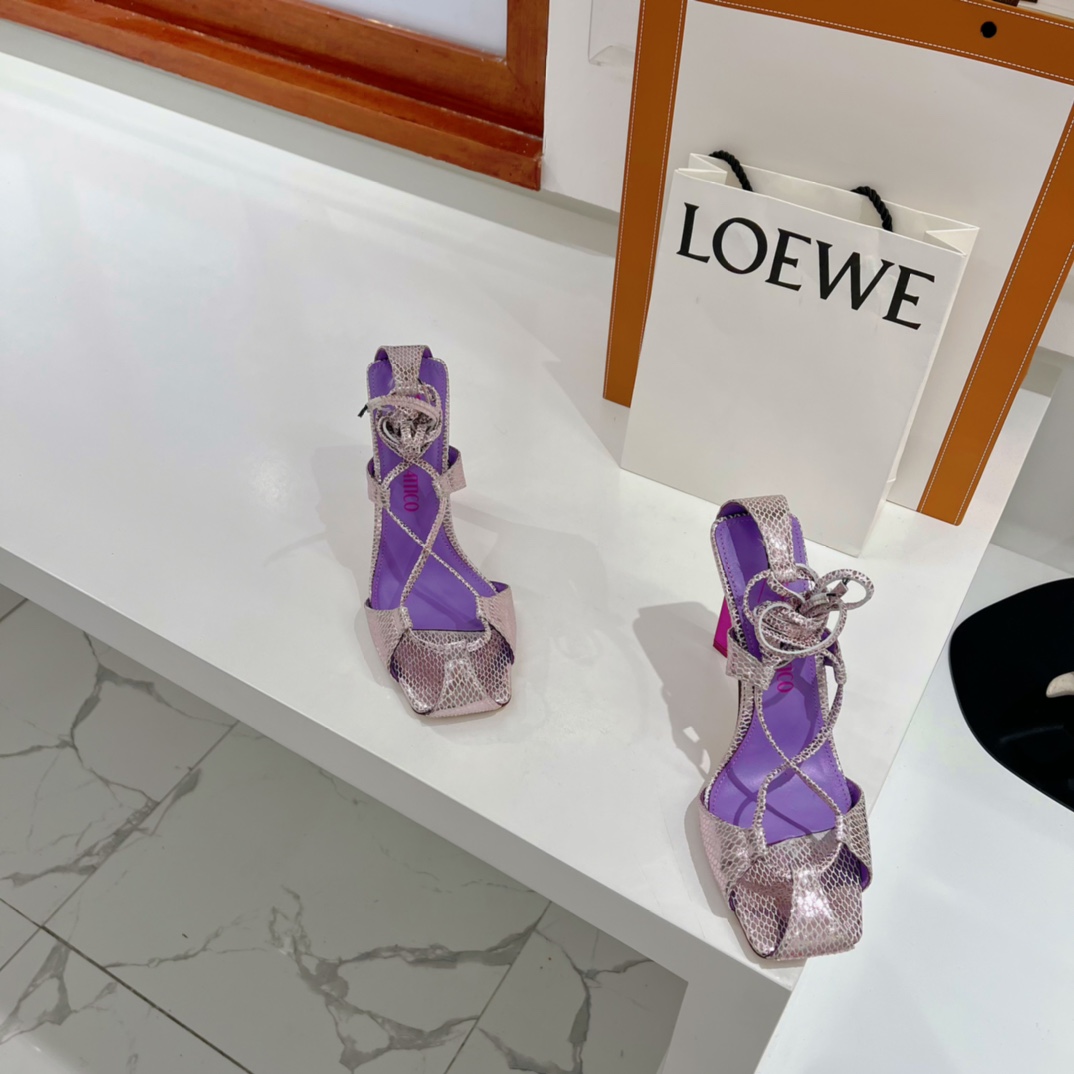 The Attico ''Adele'' Pastel Pink Sandal - PerfectKickZ