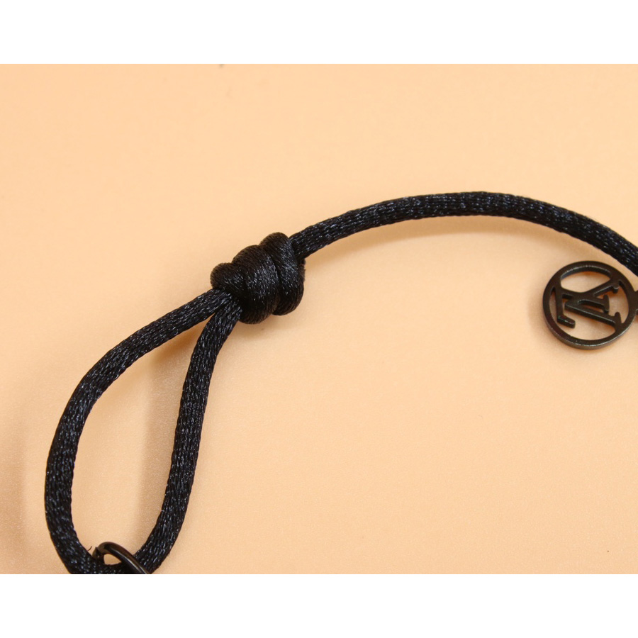 Louis Vuitton  Silver Lockit X Virgil Abloh Bracelet, Black Titanium     Q05270 - PerfectKickZ