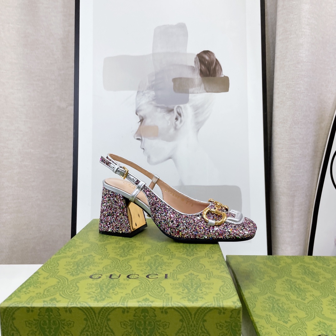 Gucci Lovelight Mid-Heel Slingback With Horsebit - PerfectKickZ