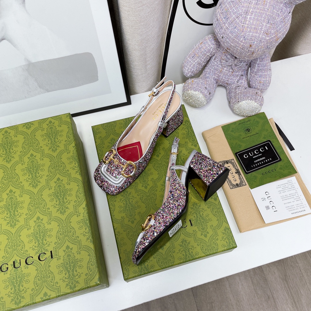 Gucci Lovelight Mid-Heel Slingback With Horsebit - PerfectKickZ