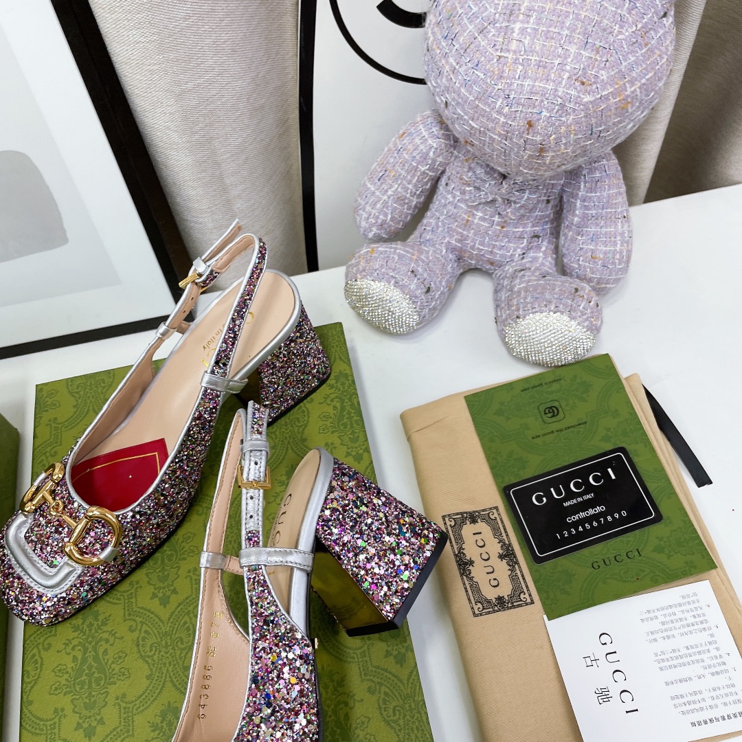 Gucci Lovelight Mid-Heel Slingback With Horsebit - PerfectKickZ